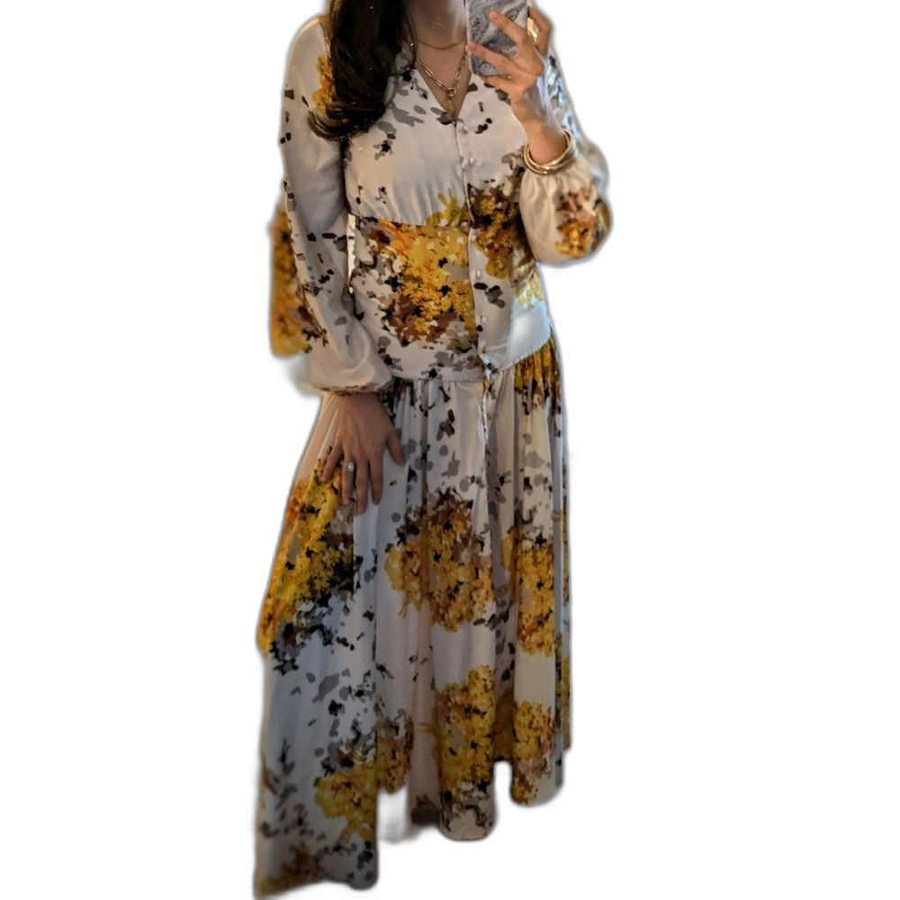BEULAH Floral Long Sleeve Maxi Dress - Picture 3 of 5